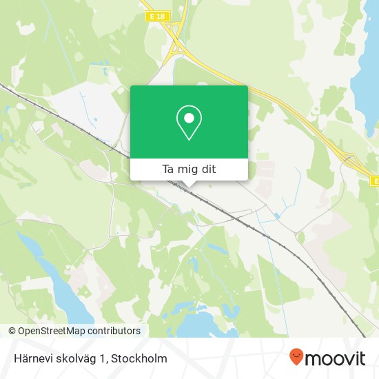 Härnevi skolväg 1 karta