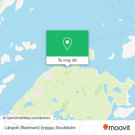 Långvik (Runmarö) brygga karta