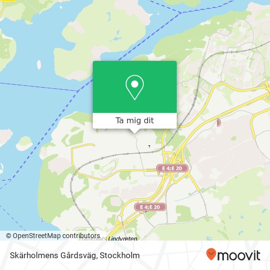 Skärholmens Gårdsväg karta