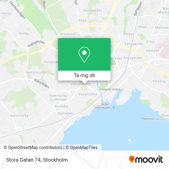 Stora Gatan 74 karta