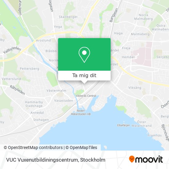 VUC Vuxenutbildiningscentrum karta