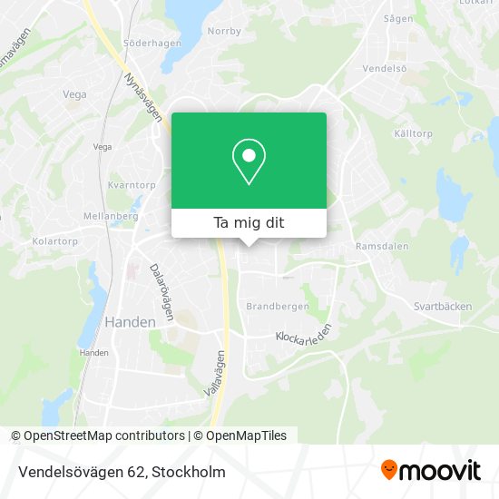 Vendelsövägen 62 karta