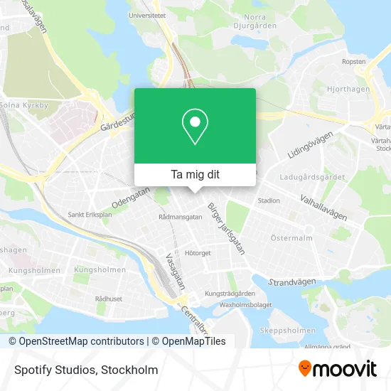 Spotify Studios karta