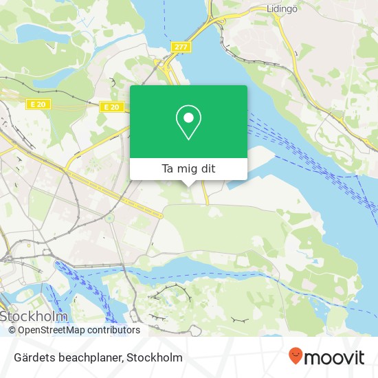 Gärdets beachplaner karta