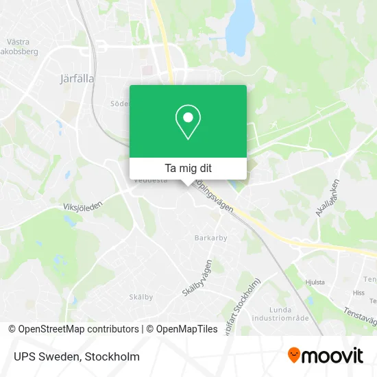 UPS Sweden karta
