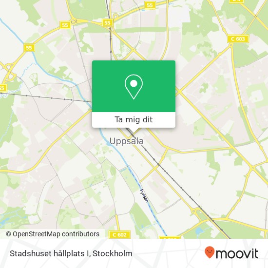 Stadshuset hållplats I karta