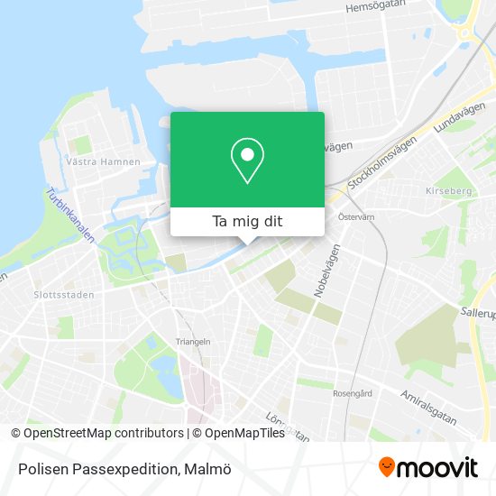 Vägbeskrivningar till Polisen Passexpedition i Malmö med Buss 