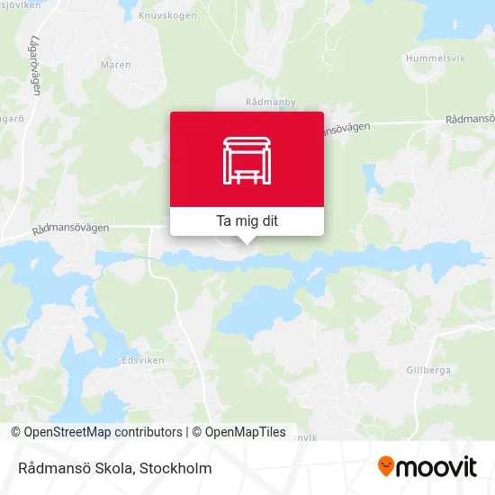 Rådmansö Skola karta
