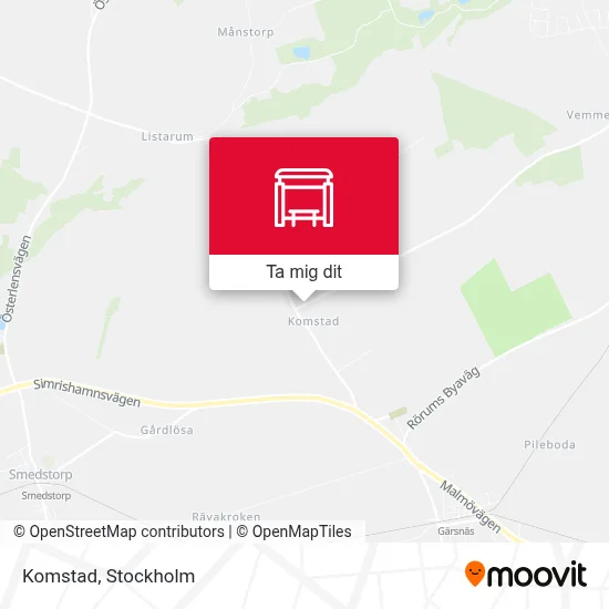 Komstad karta