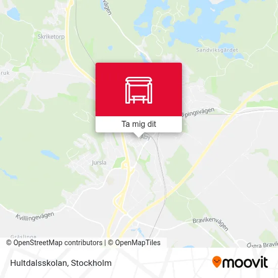 Hultdalsskolan karta