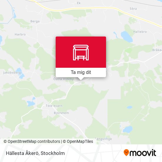 Hällesta Åkerö karta