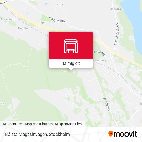 Bålsta Magasinvägen karta