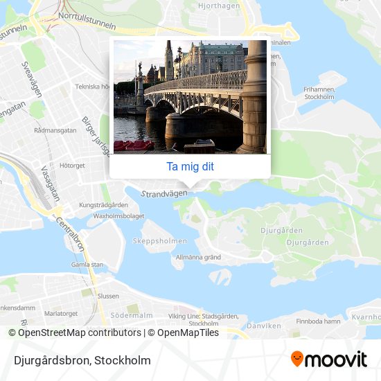 Djurgårdsbron karta