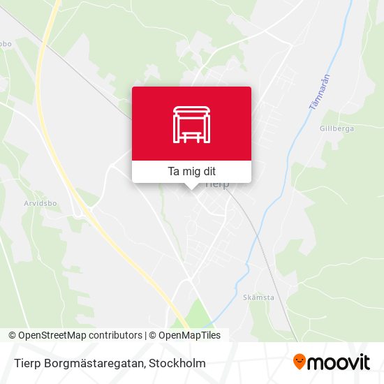 Tierp Borgmästaregatan karta