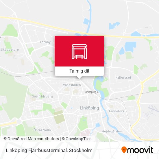 Linköping Fjärrbussterminal karta