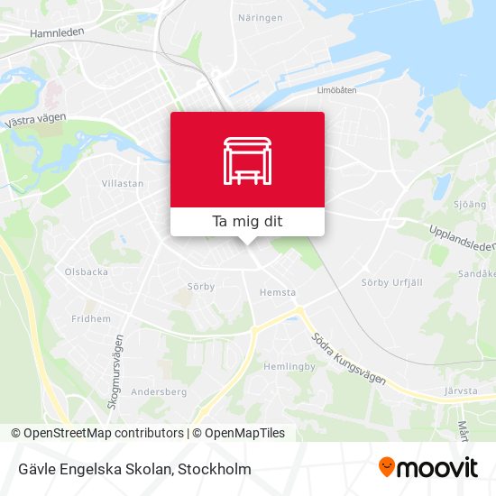 Gävle Engelska Skolan karta