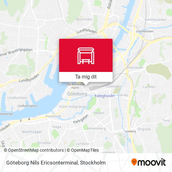 Göteborg Nils Ericsonterminal karta