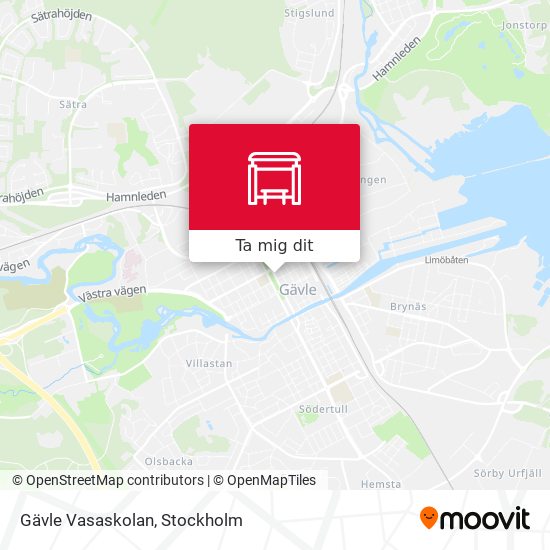 Gävle Vasaskolan karta