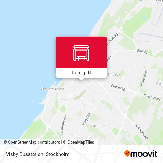 Visby Busstation karta