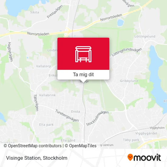 Visinge Station karta