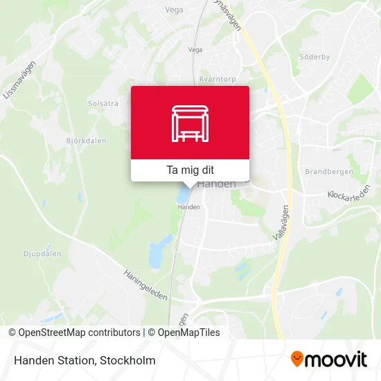 Handen Station karta