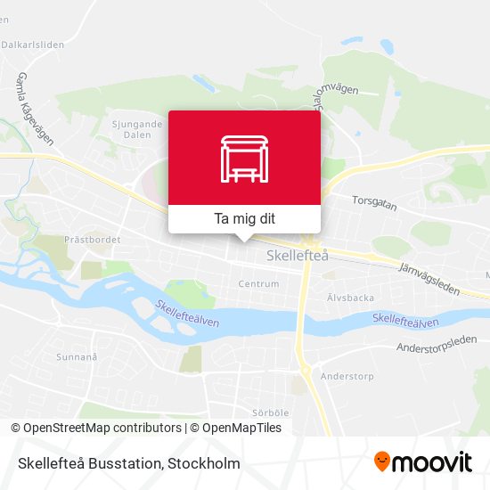 Skellefteå Busstation karta
