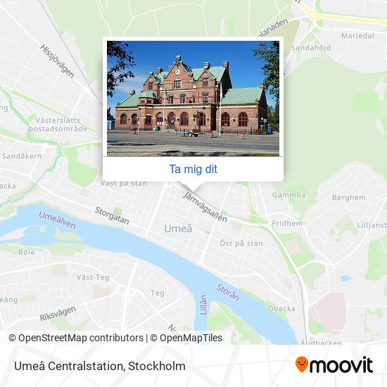 Umeå Centralstation karta