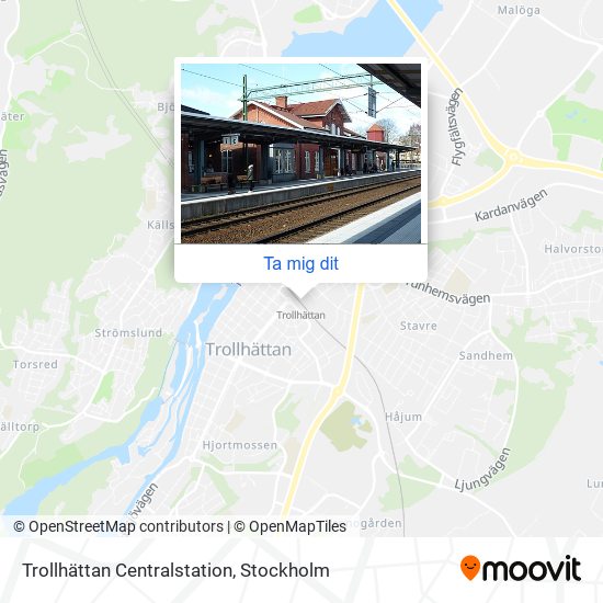 Trollhättan Centralstation karta