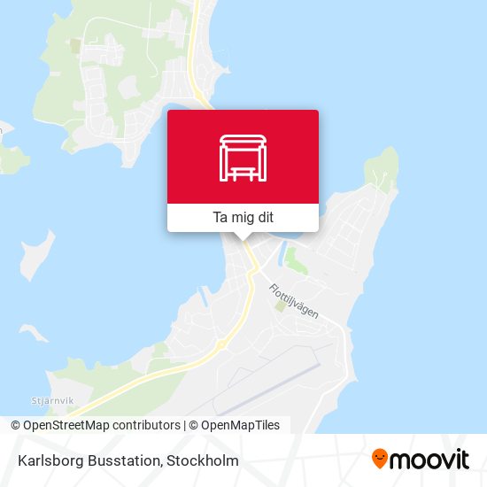 Karlsborg Busstation karta