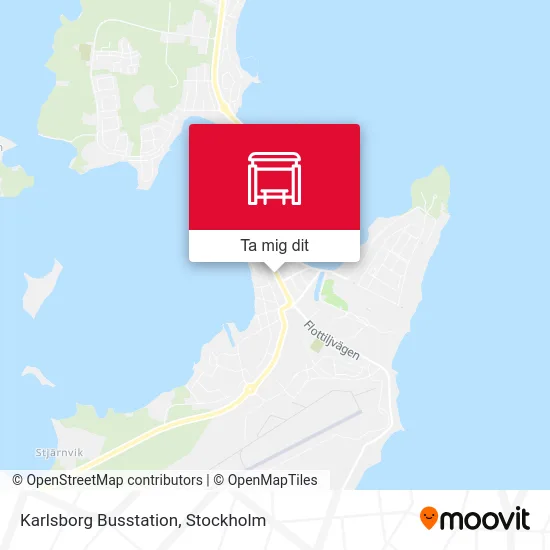 Karlsborg Busstation karta