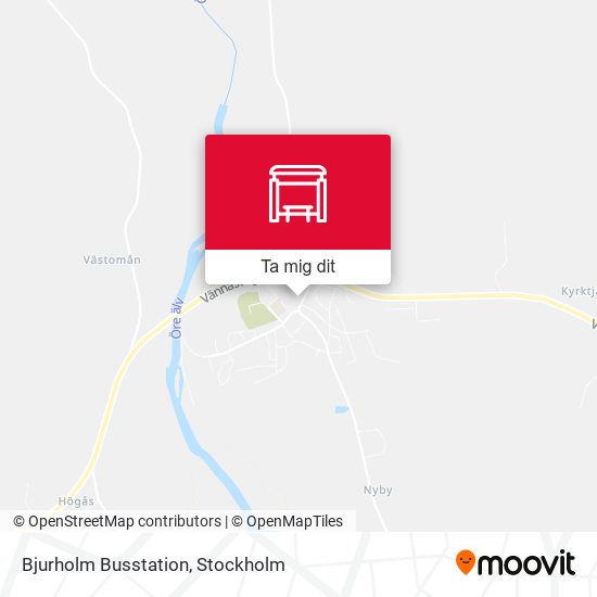 Bjurholm Busstation karta