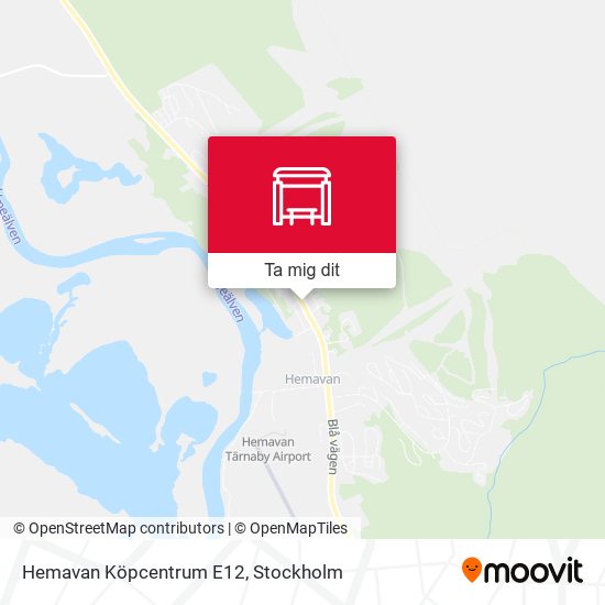 Hemavan Köpcentrum E12 karta