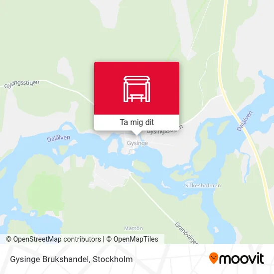 Gysinge Brukshandel karta