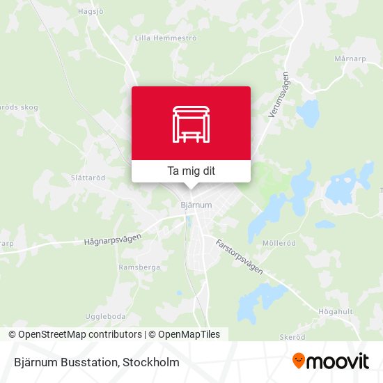 Bjärnum Busstation karta
