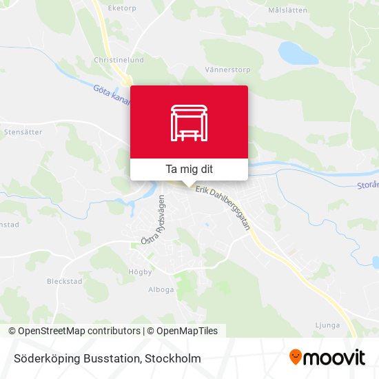 Söderköping Busstation karta