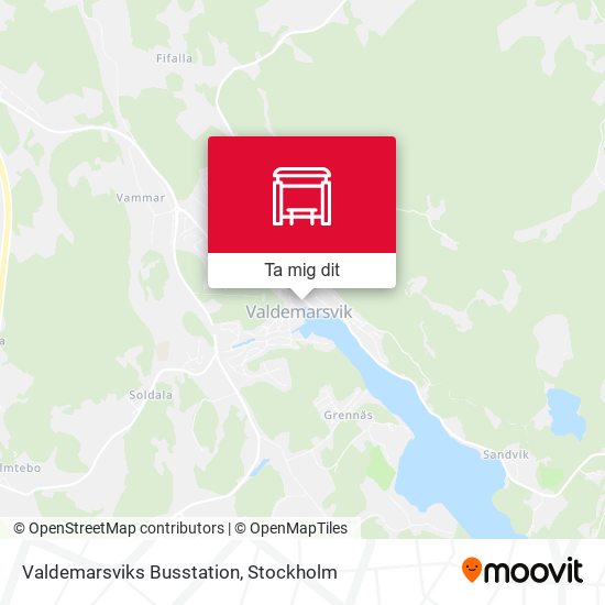 Valdemarsviks Busstation karta