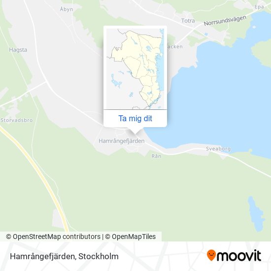 Hamrångefjärden karta