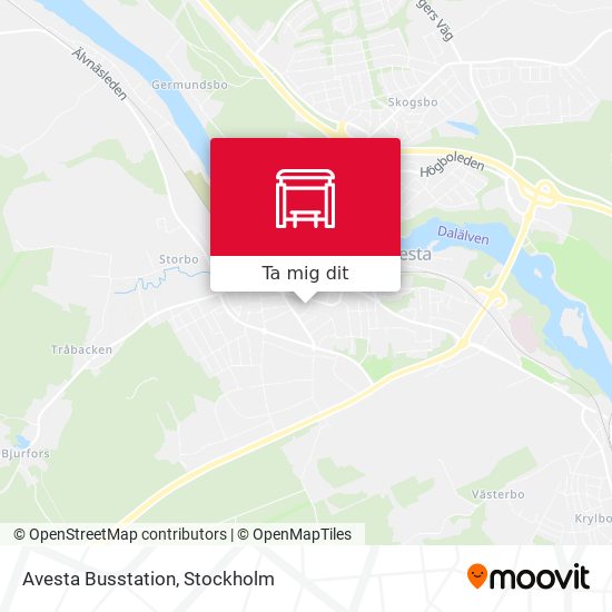 Avesta Busstation karta