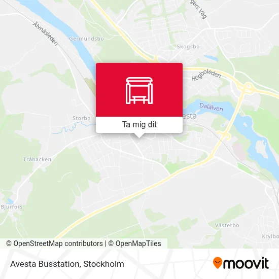 Avesta Busstation karta