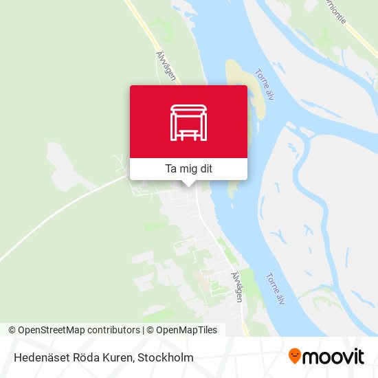 Hedenäset Röda Kuren karta