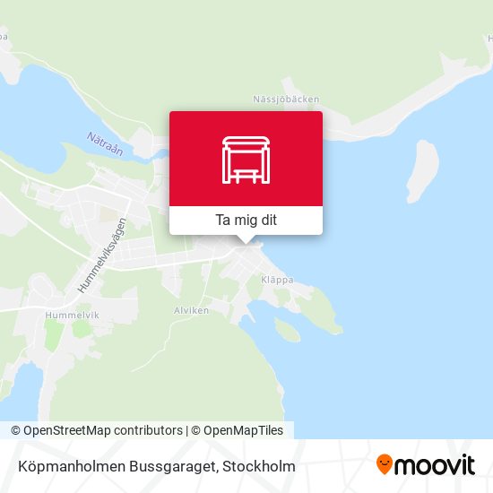 Köpmanholmen Bussgaraget karta