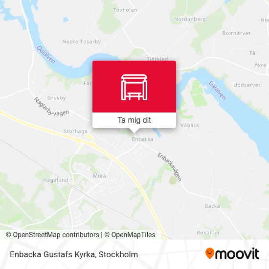 Enbacka Gustafs Kyrka karta