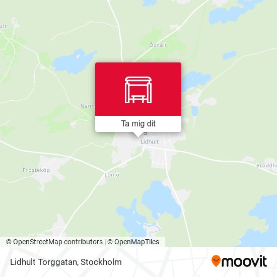 Lidhult Torggatan karta