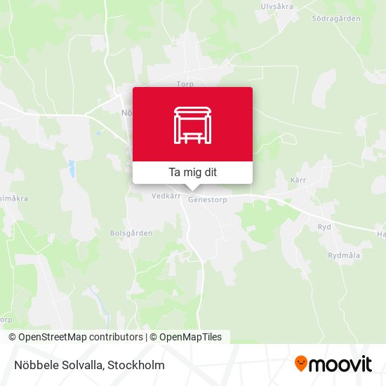 Nöbbele Solvalla karta