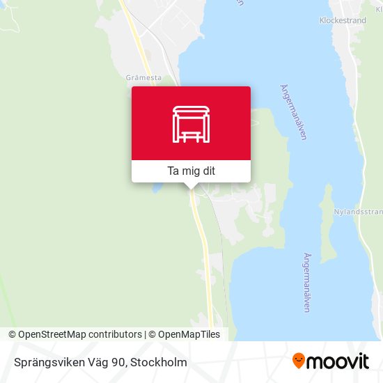 Sprängsviken Väg 90 karta