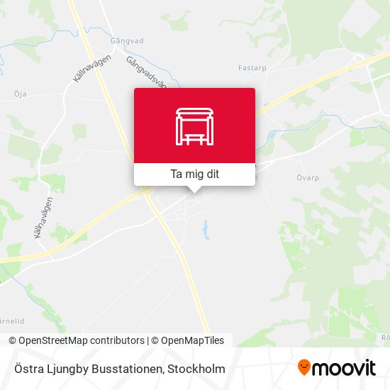 Östra Ljungby Busstationen karta