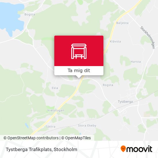 Tystberga Trafikplats karta