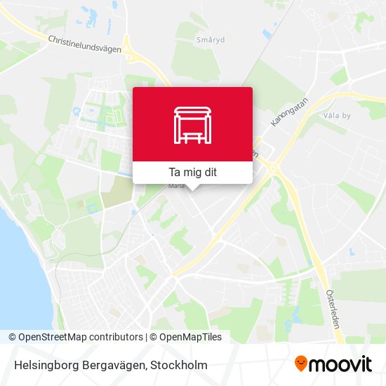 Helsingborg Bergavägen karta