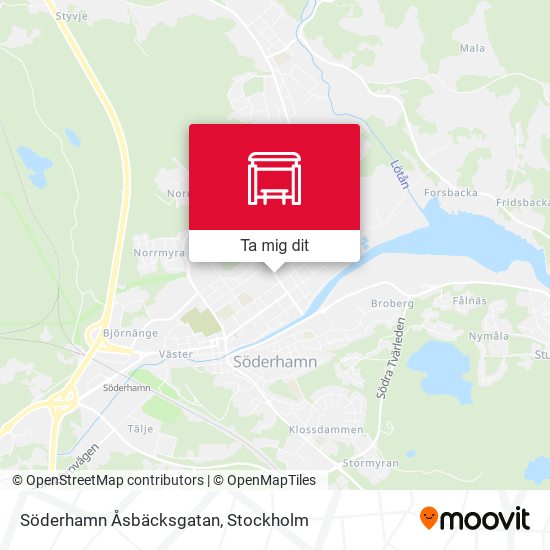 Söderhamn Åsbäcksgatan karta