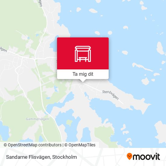 Sandarne Flisvägen karta